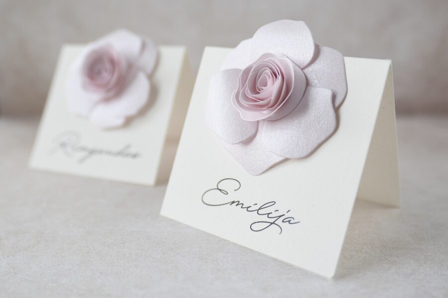 Stalo kortelės „Rožė“